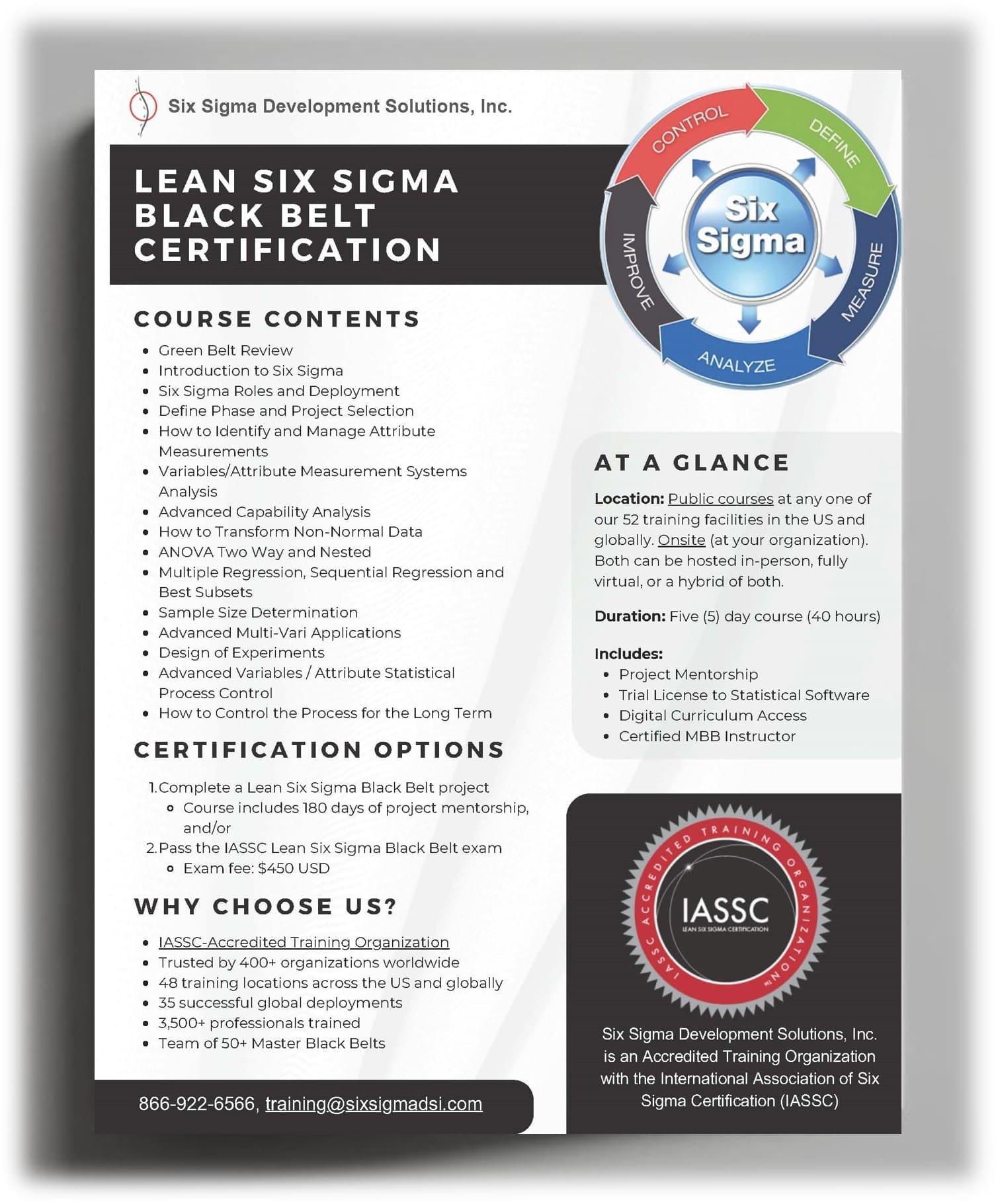 Six Sigma Austin Training - Six Sigma Black Belt Brochure Six Sigma Austin Training - Six Sigma Black Belt Brochure