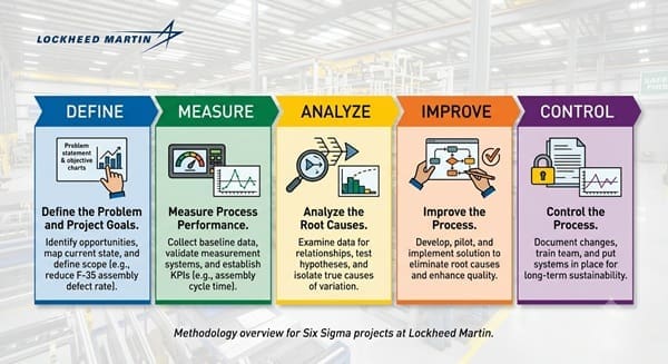 DMAIC five-step Six Sigma process used at Lockheed Martin